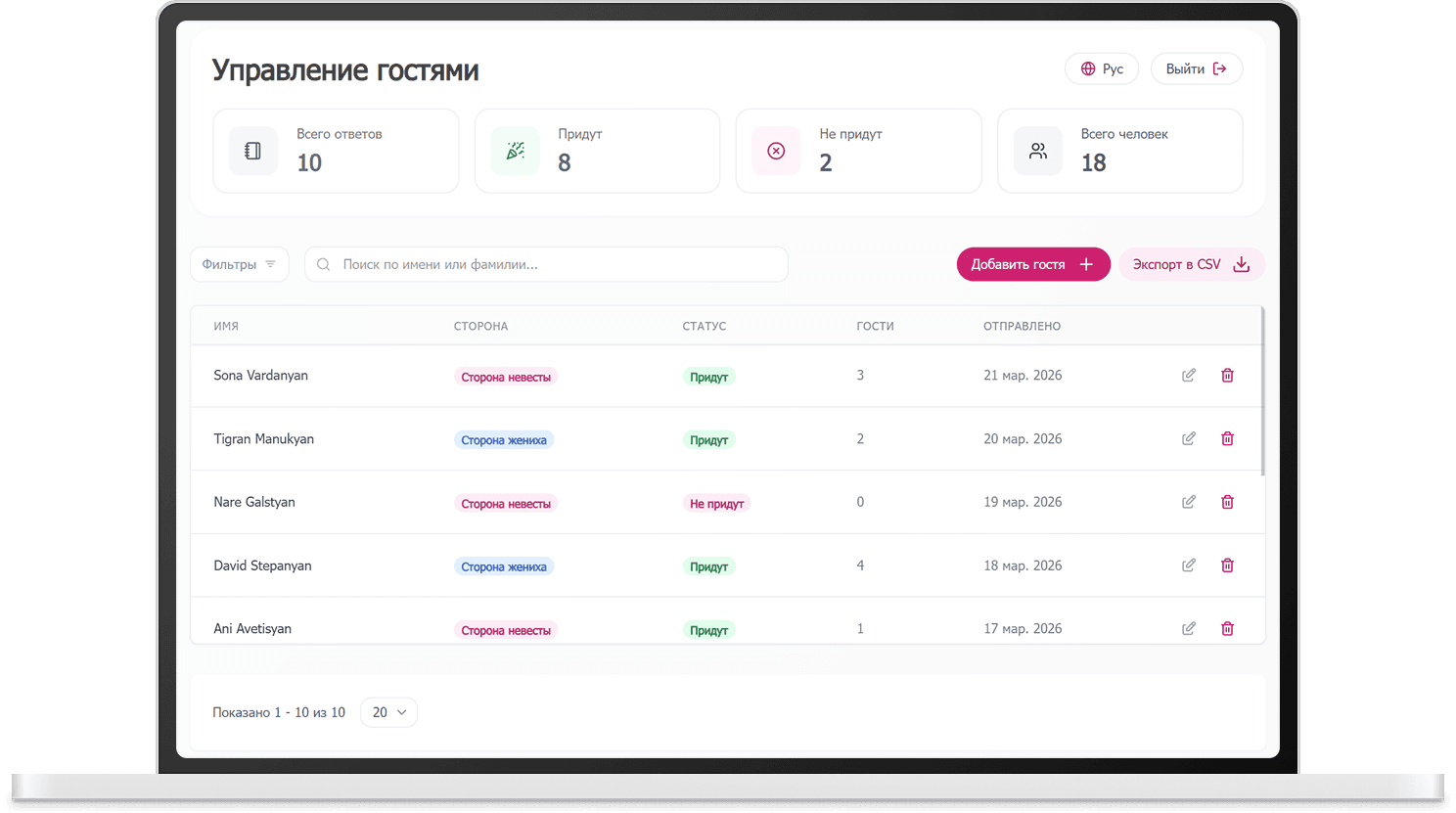 Admin Panel Desktop